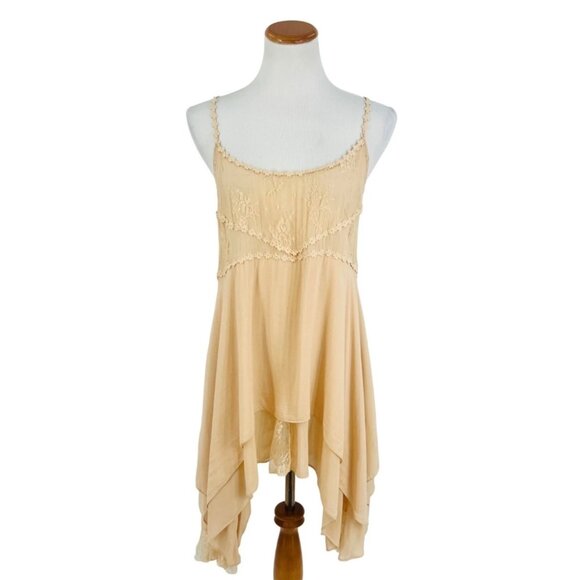 RARE Free People Pieced Together Mini Slip Dress| Boho Indie Sleaze Fairy Grunge - Picture 2 of 16